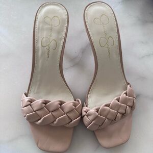 Jessica Simpson Pink Braided Heels